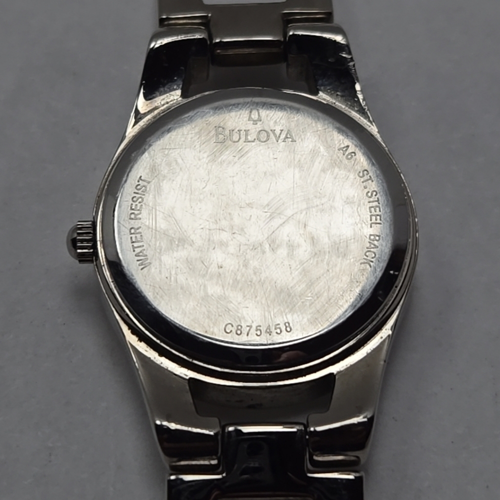 Rare Womens Caravelle By Bulova Watch 23mm Silver Tone Blue Dial New Battery - Picture 10 of 10